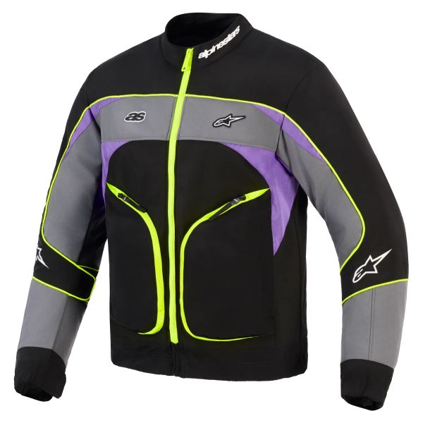 Cazadora moto Alpinestars Unite Black Asphalt Violet