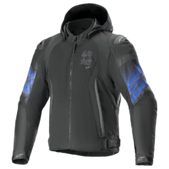Cazadora moto Alpinestars Zaca Air Venom WP Black Electric Blue