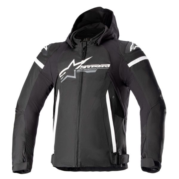 Cazadora moto Alpinestars Zaca Impermeable Negro Blanco Cazadora moto Alpinestars Zaca Impermeable Negro Blanco