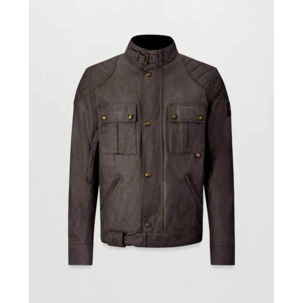 Cazadora moto Belstaff Chaqueta Brooklands Cera 8oz Caoba Cazadora moto Belstaff Chaqueta Brooklands Cera 8oz Caoba