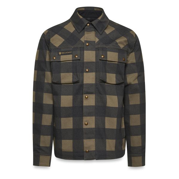 Cazadora moto Belstaff Camisa Mansion Olive Black