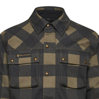 Belstaff Camisa Mansion Olive Black