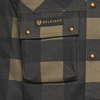 Belstaff Camisa Mansion Olive Black