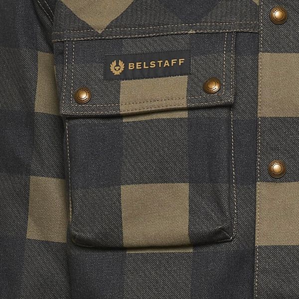 Belstaff Camisa Mansion Olive Black