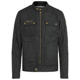 Cazadora moto Belstaff Roberts Coton Wax Black Cazadora moto Belstaff Roberts Coton Wax Black