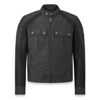 Cazadora moto Belstaff Temple Coton Wax Black Cazadora moto Belstaff Temple Coton Wax Black