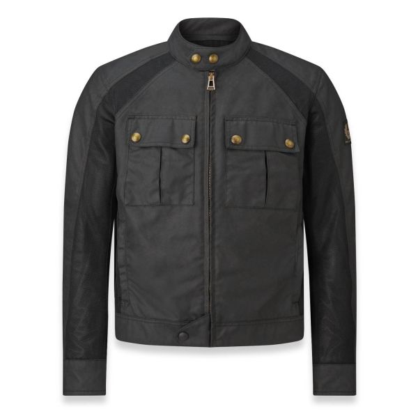 Cazadora moto Belstaff Temple Coton Wax Black