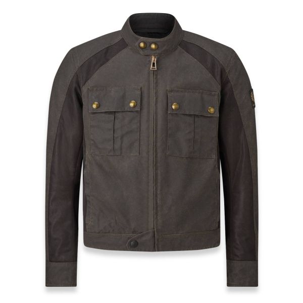Cazadora moto Belstaff Temple Coton Wax Mahogany