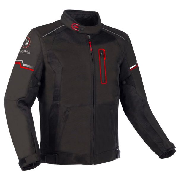 Cazadora moto Bering Astro Black Red