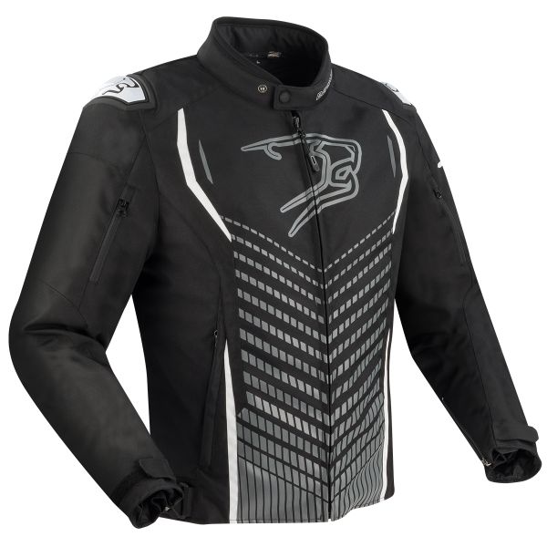 Cazadora moto Bering Gang Black Grey White