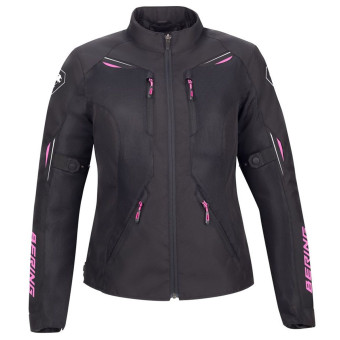 Cazadora moto Bering Lady Brazilia 3 en 1 Negro Fucsia