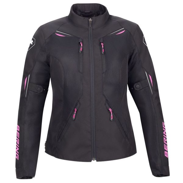 Cazadora moto Bering Lady Brazilia 3 en 1 Negro Fucsia