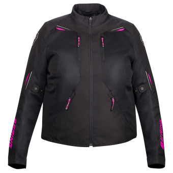 Cazadora moto Bering Lady Brazilia QS Negro Fucsia