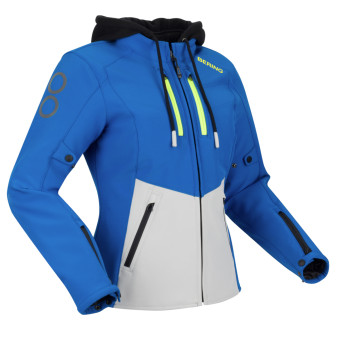 Cazadora moto Bering Lady Rotor Blue Light Grey