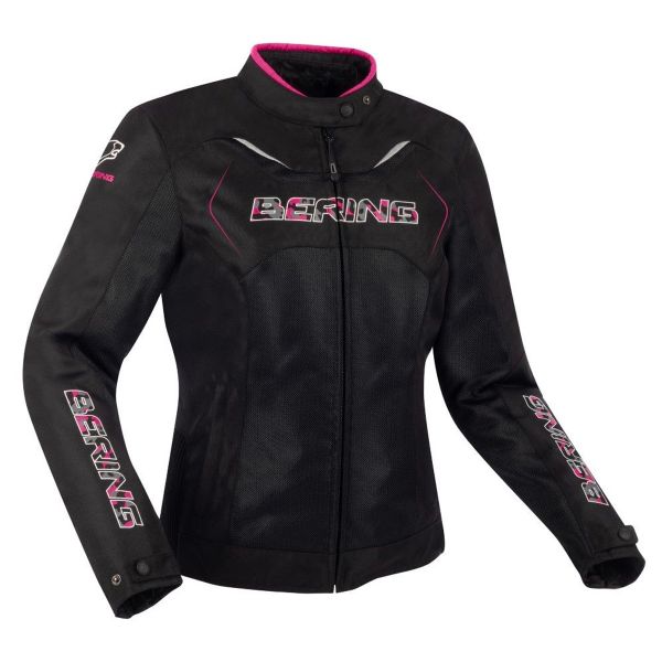 Cazadora moto Bering Lady Volga Black Fuchsia Cazadora moto Bering Lady Volga Black Fuchsia
