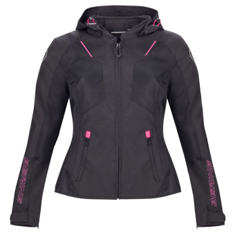 Cazadora moto Bering Lady Wing Negro Fuschia
