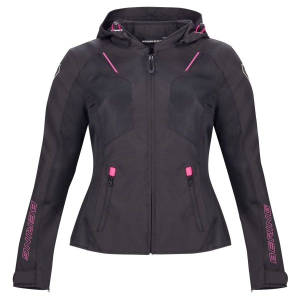 Cazadora moto Bering Lady Wing Negro Fuschia