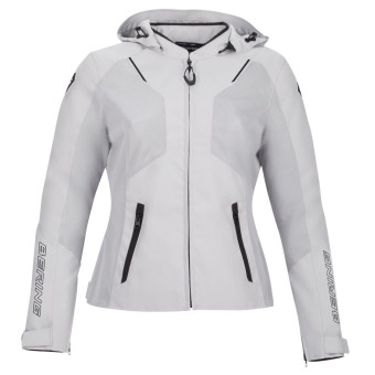 Cazadora moto Bering Lady Wing Gris claro