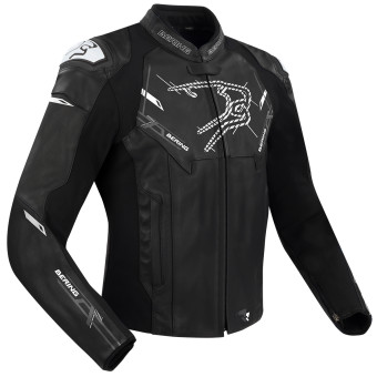 Cazadora moto Bering Snap Black White
