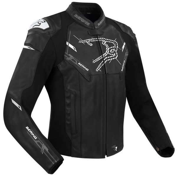 Cazadora moto Bering Snap Black White