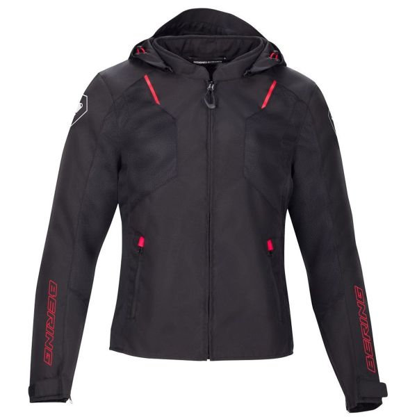 Cazadora moto Bering Wing Negro Rojo