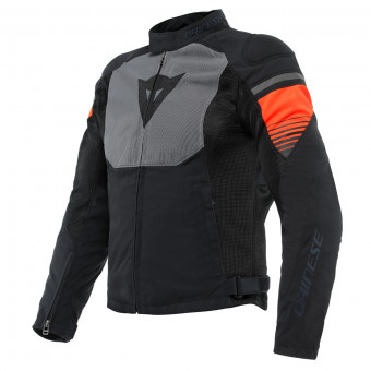 Cazadora moto Dainese Air Fast Tex Black Grey Fluo Red