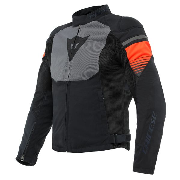 Cazadora moto Dainese Air Fast Tex Black Grey Fluo Red Cazadora moto Dainese Air Fast Tex Black Grey Fluo Red