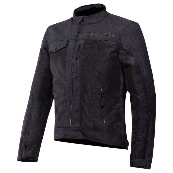 Cazadora moto Dainese Alfama Air Tex Gris Oscuro Negro