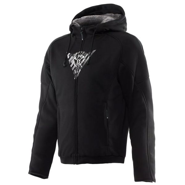 Cazadora moto Dainese Bovisa Safety Hoodie Full Zip Black White