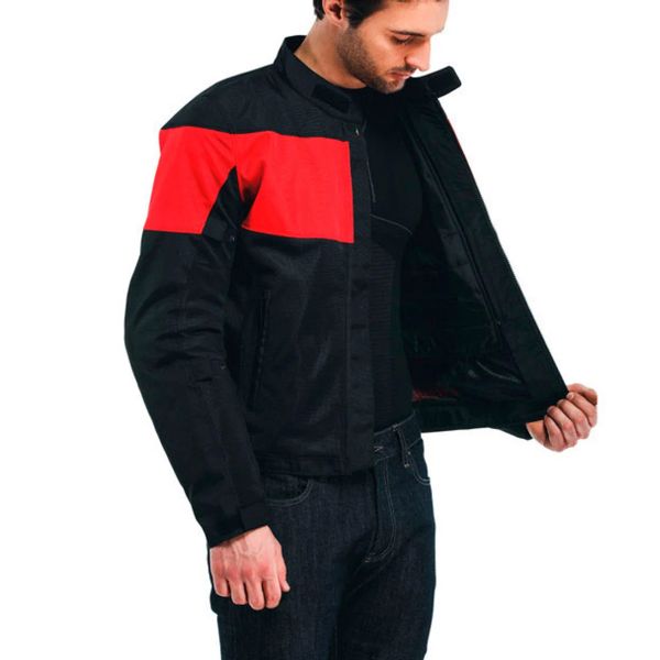 Dainese Elettrica Air Tex Black Black Lava Red