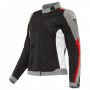 Cazadora moto Dainese Hydra Flux 2 Air Lady D-Dry Black Charcoal Grey Lava Red