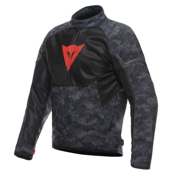 Cazadora moto Dainese Ignite Air Camo Grey Black Fluo Red