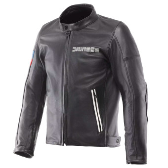 Cazadora moto Dainese Leggenda Perf Leather Negro