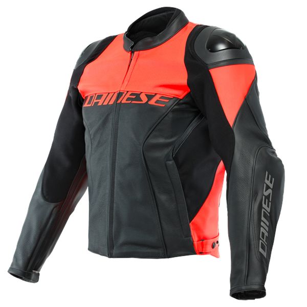 Cazadora moto Dainese Racing 4 Perforated Black Fluo Red