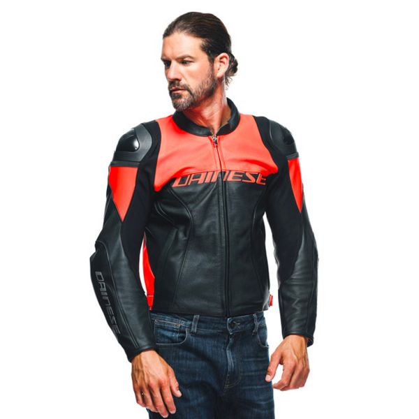 Dainese Racing 4 Perforated Black Fluo Red