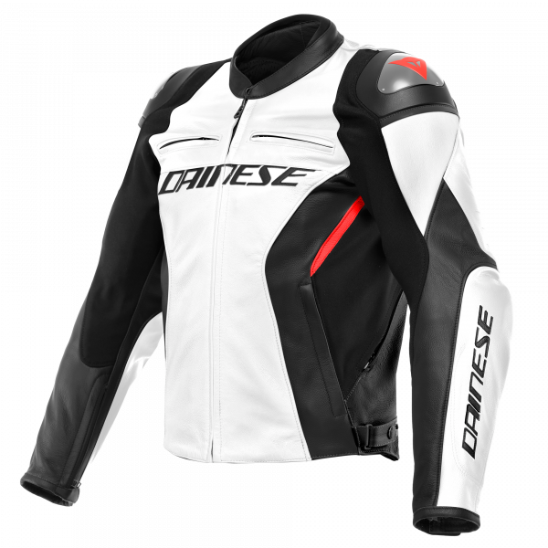 Cazadora moto Dainese Racing 4 White Black en Stock iCasque.es