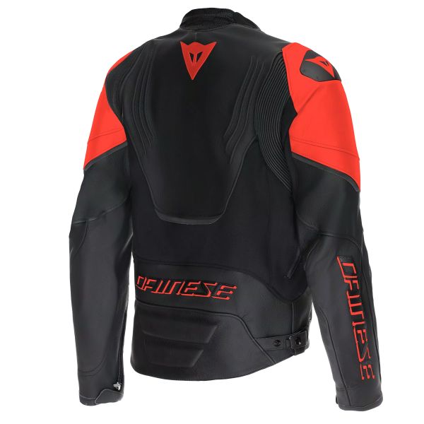 Dainese Racing 5 Cuero Negro Rojo Fluo