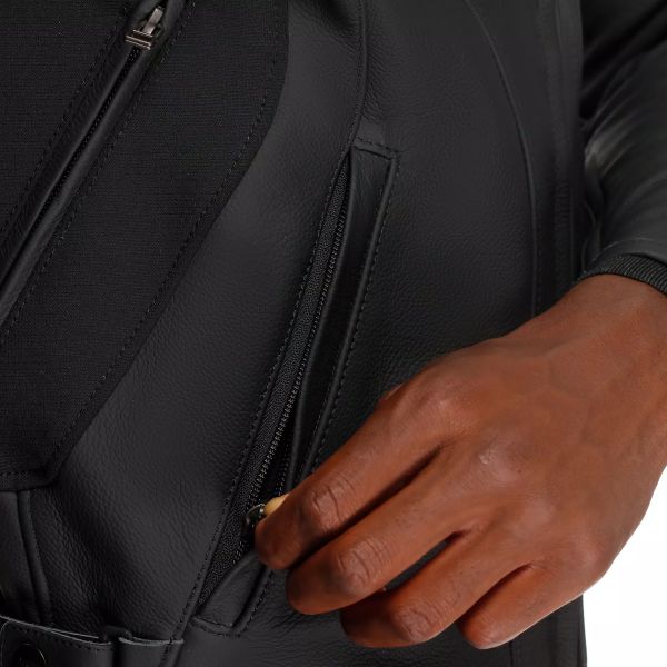 Dainese Racing 5 Cuero Negro Rojo Fluo