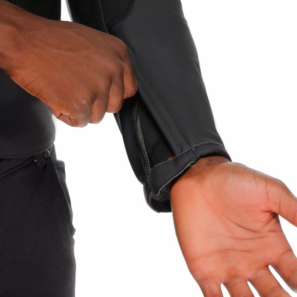 Dainese Racing 5 Cuero Negro Rojo Fluo