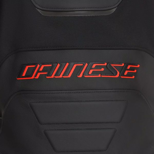 Dainese Racing 5 Cuero Negro Rojo Fluo