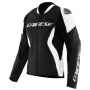 Cazadora moto Dainese Racing 5 Cuero Mujer Negro Blanco