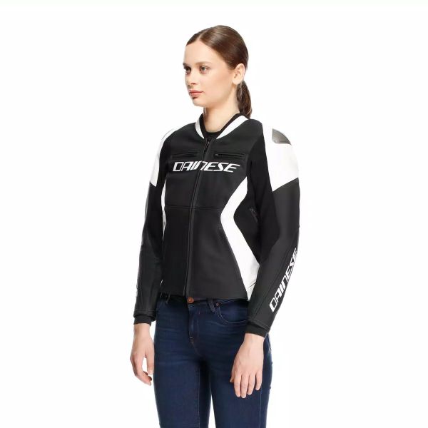 Dainese Racing 5 Cuero Mujer Negro Blanco
