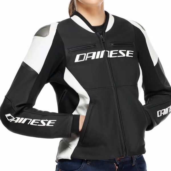 Dainese Racing 5 Cuero Mujer Negro Blanco