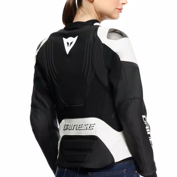 Dainese Racing 5 Cuero Mujer Negro Blanco