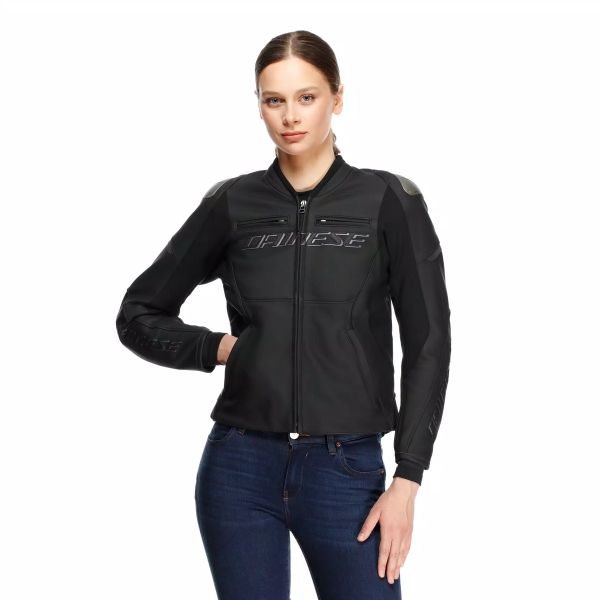 Dainese Racing 5 Cuero Mujer Negro