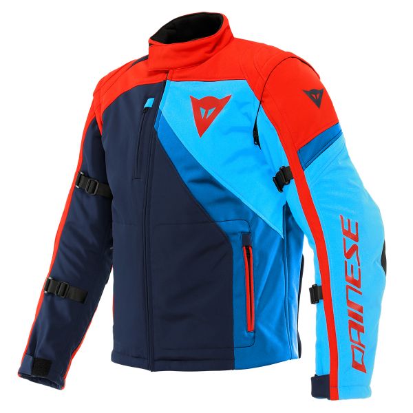 Cazadora moto Dainese Ranch Gore-Tex Black Iris Lava Red Light Blue