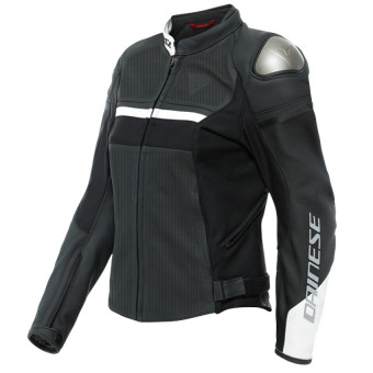 Cazadora moto Dainese Rapida Lady Black Matt White