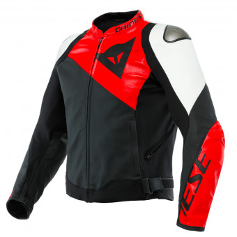 Cazadora moto Dainese Sportiva Black Matt Lava Red White
