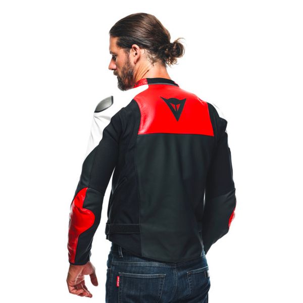 Dainese Sportiva Black Matt Lava Red White