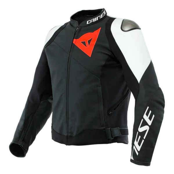 Cazadora moto Dainese Sportiva Black Matt White